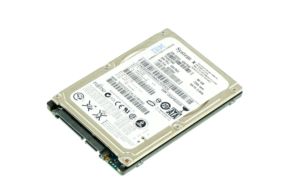 MHW2080BK GENUINE FUJITSU HARD DRIVE 80GB 7200RPM SATA (GRADE A) (CA29) - Image 1 of 2