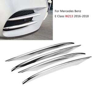 ABS Chrome Car Front Fog Light Cover Trim Grille Decor for  W213
