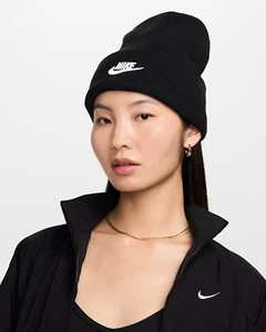 $30 Retail Nike Black Unisex Cuffed Beanie One Size - Picture 1 of 5