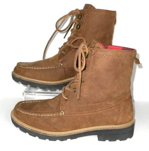 Sperry Women's Original Brown Leather Lug Lace Up Boots Size 6 Brown B*B - Picture 1 of 11