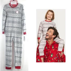 Family PJs Kids One Piece Pajama Winter Fairisle Choose Size New Boys Girls - Picture 1 of 5