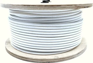 WHITE Vinyl Coated Cable Wire Rope, 1/8"- 3/16", 7x7, 250 ft reel - Picture 1 of 1
