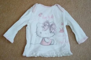 Top de bebé Hello Kitty ajustado para dormir y hacer deseos blanco - talla 3-6 meses - Imagen 1 de 1