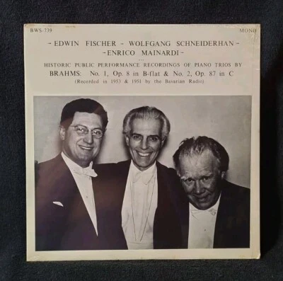 BWS-739 FISCHER, MAINARDI, SCHEIDERHAN - BRAHMS - TRIOS NO. 1 & 2 - New Sealed  - Image 1 of 2