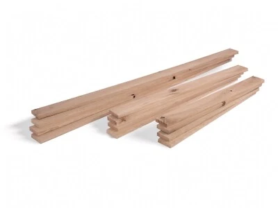 Holzlatten SET 200cm Eiche Rustikal 18x74mm DIY Holzleiste Sockelleiste Echtholz - Bild 1 von 4