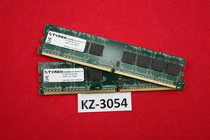 2GB (2x1GB) Kit Of 2 DDR2 PC (Desktop) RAM PC2-5300U 667MHz #KZ-3054 - Picture 1 of 1