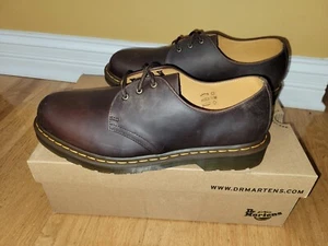 New Unisex Doc Dr Martens 1461 Crazy Horse Leather Oxfords Shoes Choose Size - Picture 1 of 8