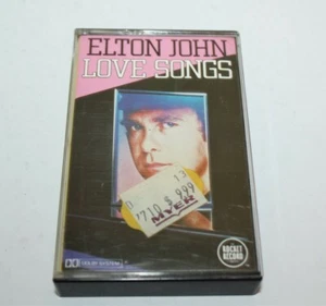 Elton John Love Songs Cassette Tape Rocket Records 7413217 Paper Label Aus Press - Picture 1 of 7