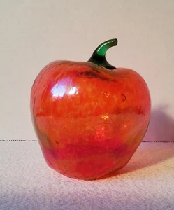 Murano Style  Iridescent Glass Apple  - Picture 1 of 11