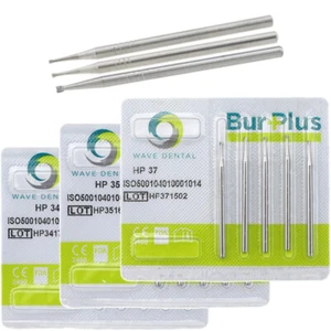 WAVE Dental Carbide Straight Burs HP 34 35 37 Inverted Cone Low Speed Handpiece - Picture 1 of 36