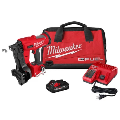 Milwaukee 2909-21 M18 FUEL 18V 无绳锂离子线圈屋顶钉枪套件 — 第 1/4 张图片