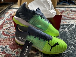 Puma Ultra 3.3 TT GREEN GLARE-AQUA-SPELLBOUND Turf Soccer Shoes Cleats SZ 10 - Picture 1 of 3