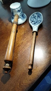 meissen blue onion spoon nad meat pounder 12" and 10.5" - Picture 1 of 2