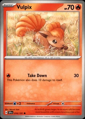Pokemon - 2X Vulpix #016/191 - SV08: Surging Sparks Common - Image 1 of 2