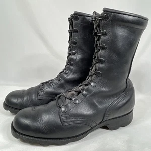 RO SEARCH BLACK LEATHER MILITARY ARMY TACTICAL COMBAT LACE UP BOOTS MEN SIZE 7 R - Picture 1 of 14