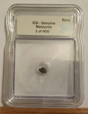 ICG Slabbed Meteorite Genuine Relic! 1 of 600 - Image 1 of 4