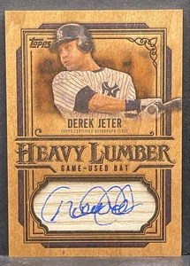 2025 Topps Derek Jeter madera pesada autógrafo juego usado reliquia de murciélago #HLAR-DJ AUTO - Imagen 1 de 2