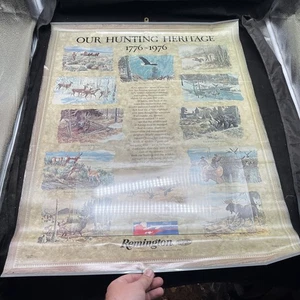 1976 Remington “Our Hunting Heritage” Wall Poster Measures 28 In X 23 In @W - Picture 1 of 14