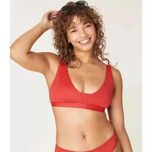 Andie Swim the Tahiti Bikini Oberteil in Chili Pepper Rot S Neu mit Etikett - Bild 1 von 5