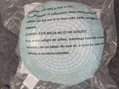 Set Of 2 Mainstays Throw  Pillows 16x16 Aqua, White Embroidered Tinsels NEW - Image 1 of 3