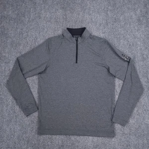 FootJoy Pullover Mens Small Gray Quarter 1/4 Zip Golf Mock Neck Stretch Gun Logo - Picture 1 of 9