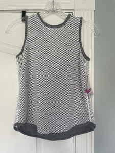 Athleta Girl Grey/White Double Up Tanks Size Large 12 - Picture 1 of 4