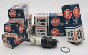 AC Delco C43 Commercial Spark Plug GM Lot Qty 6 Six GM General Motors NOS - Picture 1 of 2