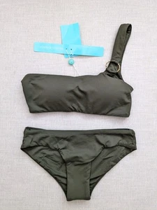 Melissa Odabash Bikini Set In Majorca Olive - Size 6 - Picture 1 of 13