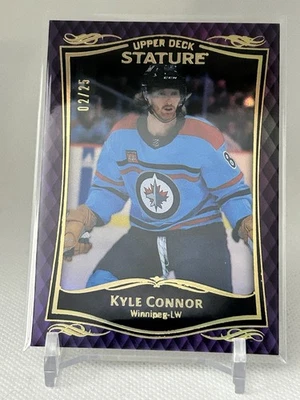 Kyle Connor 2023-24 Upper Deck Stature Purple Parallel /25 - Image 1 of 2