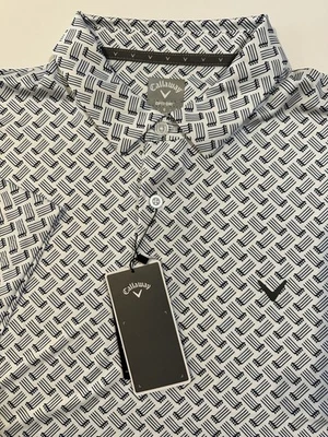 Callaway Men's Size L Opti-Dri Golf Polo Stretch Golf Clubs Allover Print Shirt - Image 1 of 4