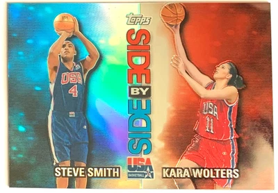 2000 Topps Team EE. UU. Side By Side Steve Smith Kara Wolters #SS9 refractor izquierdo Foto 1 de 3