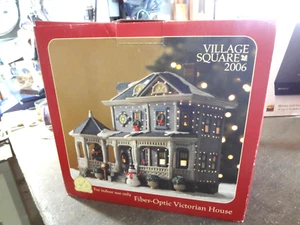 2006 Mervyn's Village Square Fiber Optic Victorian House - NEW - Picture 1 of 3