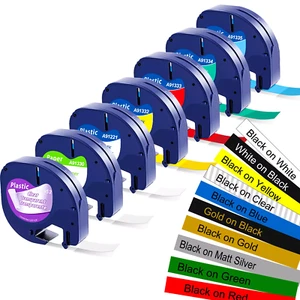 7x Dymo LetraTag Repuesto 91330 91331 91332 Papel Plástico Etiqueta Cinta 1/2"" LT-100H - Imagen 1 de 10