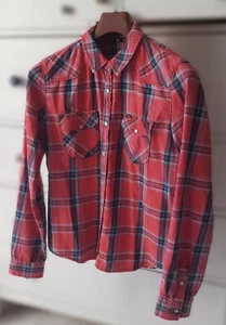 LTB Jeans Karohemd Bluse Hemd Lucinda Rot-Blau kariert Perlmutt Gr. M - Bild 1 von 4