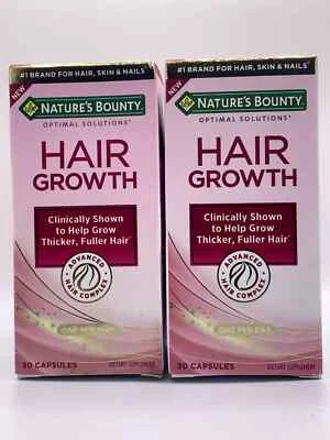 NEW 2x Nature's Bounty One A Day Hair Growth Supplement 30 Capsules EXP 2/26 - Image 1 of 4