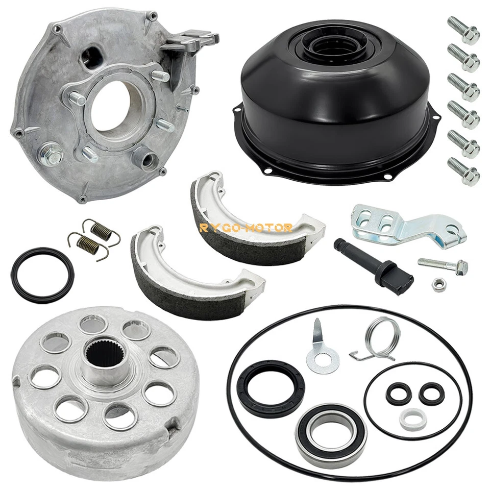 Rear Brake Drum Hub Plate Cover Bearing Seal for Honda FourTrax 300 4x4 TRX300FW - Image 1 of 4