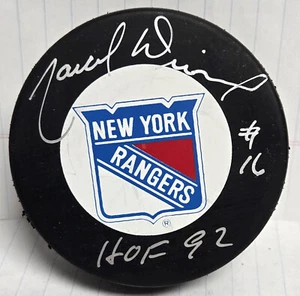 Marcel Dionne autographed Hockey Puck inscribed HOF 92 (New York Rangers) Cube - Picture 1 of 3