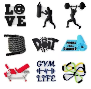 9 XGym Proteína Fitness Deporte Levantamiento de Pesas Dije Jibbitz Adecuado para Crocs Surtido - Imagen 1 de 2