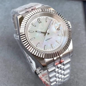 39mm NH35 White MOP Shell Dial Luminous Sapphire 20ATM Diving Men Watch Montres - Picture 1 of 8
