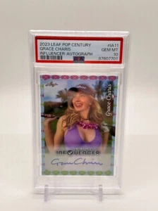 2023 Leaf Pop Century Influencer Grace Charis Auto /1347 PSA 10 Gem Mint - Picture 1 of 2