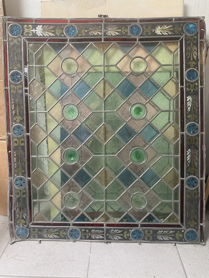 antikes Kirchenfenster-bleiverglast - Bild 1 von 4