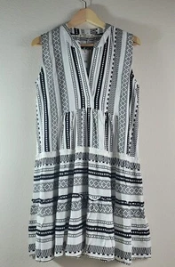 Salty Lemon Women's Dress Black and White Stripe Small Sleeveless New with Tags - Picture 1 of 11