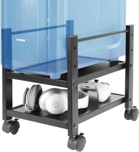 2 Tier PC Tower Stand Computer Host Rack Movable CPU Stand Holder PC Stand - Picture 1 of 5