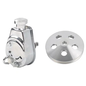 Saginaw Power Steering Pump & 1 Groove Aluminum Keyway Pulley for Chevy GM - Picture 1 of 9
