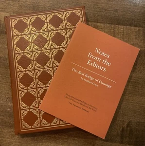 THE RED BADGE OF COURAGE by STEPHEN CRANE - LEATHER BOUND FRANKLIN - Picture 1 of 12