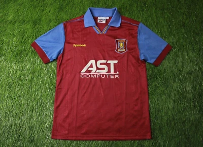 ASTON VILLA ENGLAND 1995/1997 FOOTBALL SHIRT JERSEY HOME REEBOK ORIGINAL SIZE S - Image 1 of 4