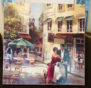 CANVAS WALL ART BRENT HEIGHTON ORIGINAL FLORA D’ ITALIA 30”x 30” STUNNING PIECE - Picture 1 of 20