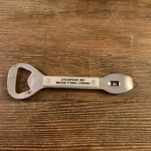 Vintage Chesapeake Bay Bridge-Tunnel Virginia Metal Plastic Can Bottle Opener  - Picture 1 of 6