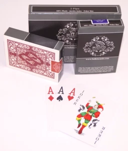 Pokerkarten aus Plastik Poker-Size Doppelpack Jumbo Index Neu mit Rechnung - Bild 1 von 8