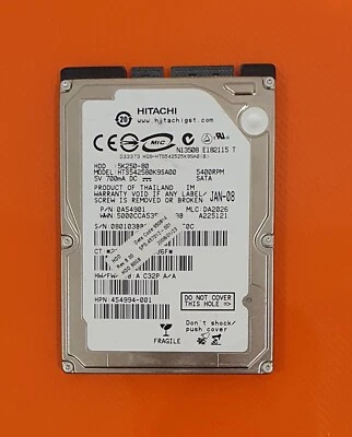 HITACHI HTS542580K9SA00 80Gb 2.5" SATA I Hard  Drive 3003 - Image 1 of 2